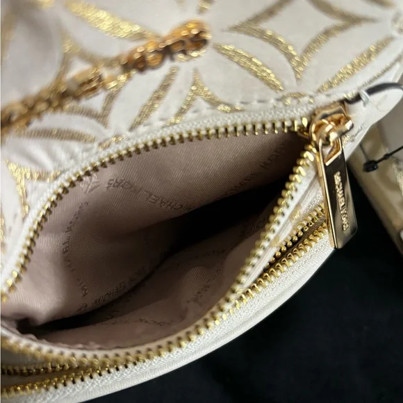 Michael Kors Gold and Cream Women's Bag - Picture 7 of 9